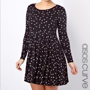 ASOS Curve Black Skater Dress